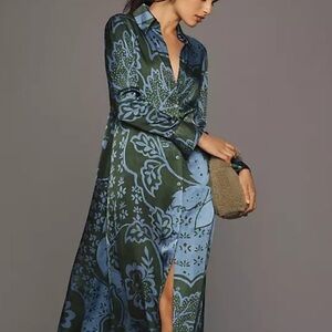 Corey Lynn Calter long sleeve printed shirt dress